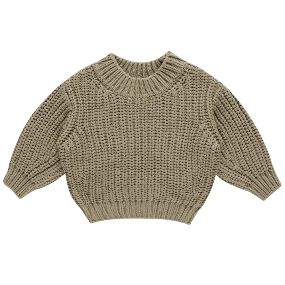 Chunky Knit Sweater | Olive
