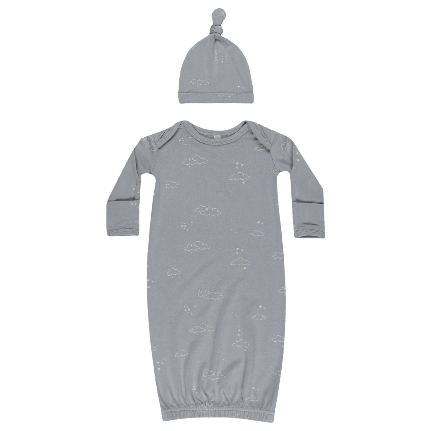 Bamboo Baby Gown + Hat Set | Clouds
