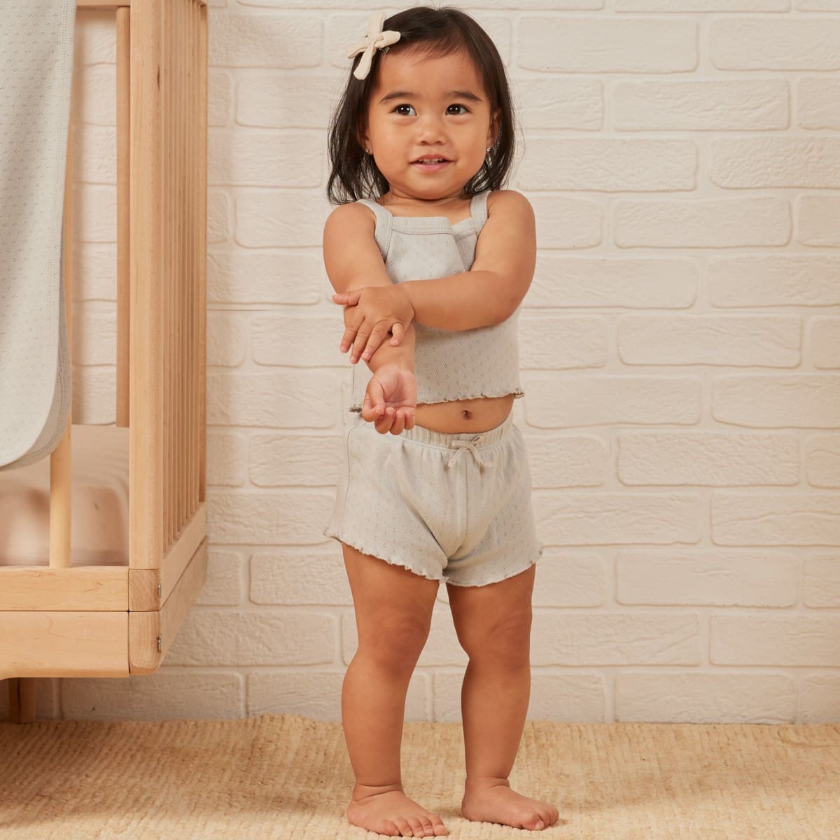 Pointelle Tank + Shortie Set | Cloud