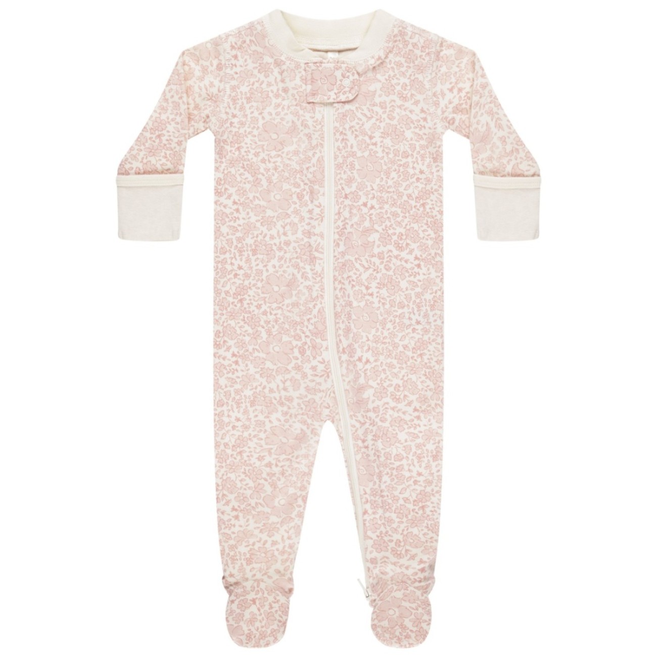 Zip Long Sleeve Sleeper Footie | Pink Blossom