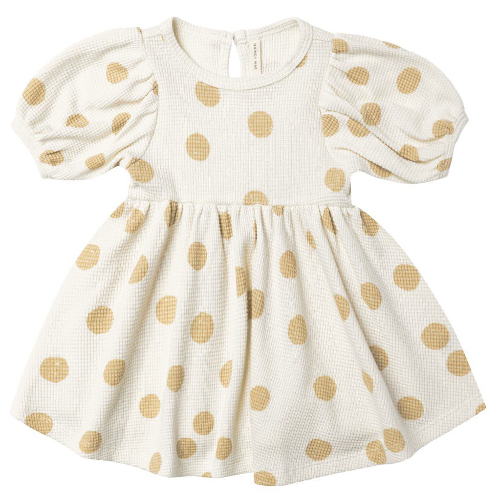 Waffle Babydoll Dress | Butter Dots