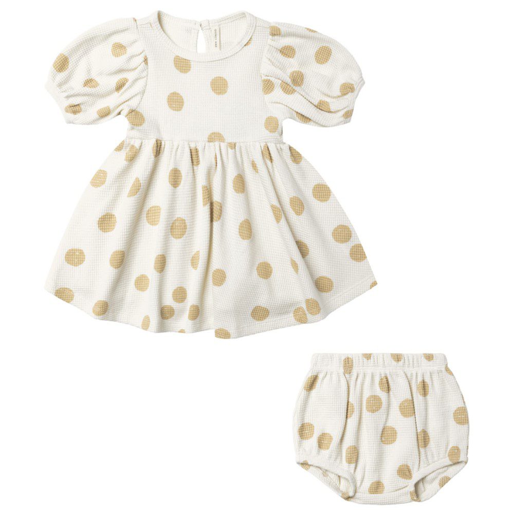 Waffle Babydoll Dress | Butter Dots
