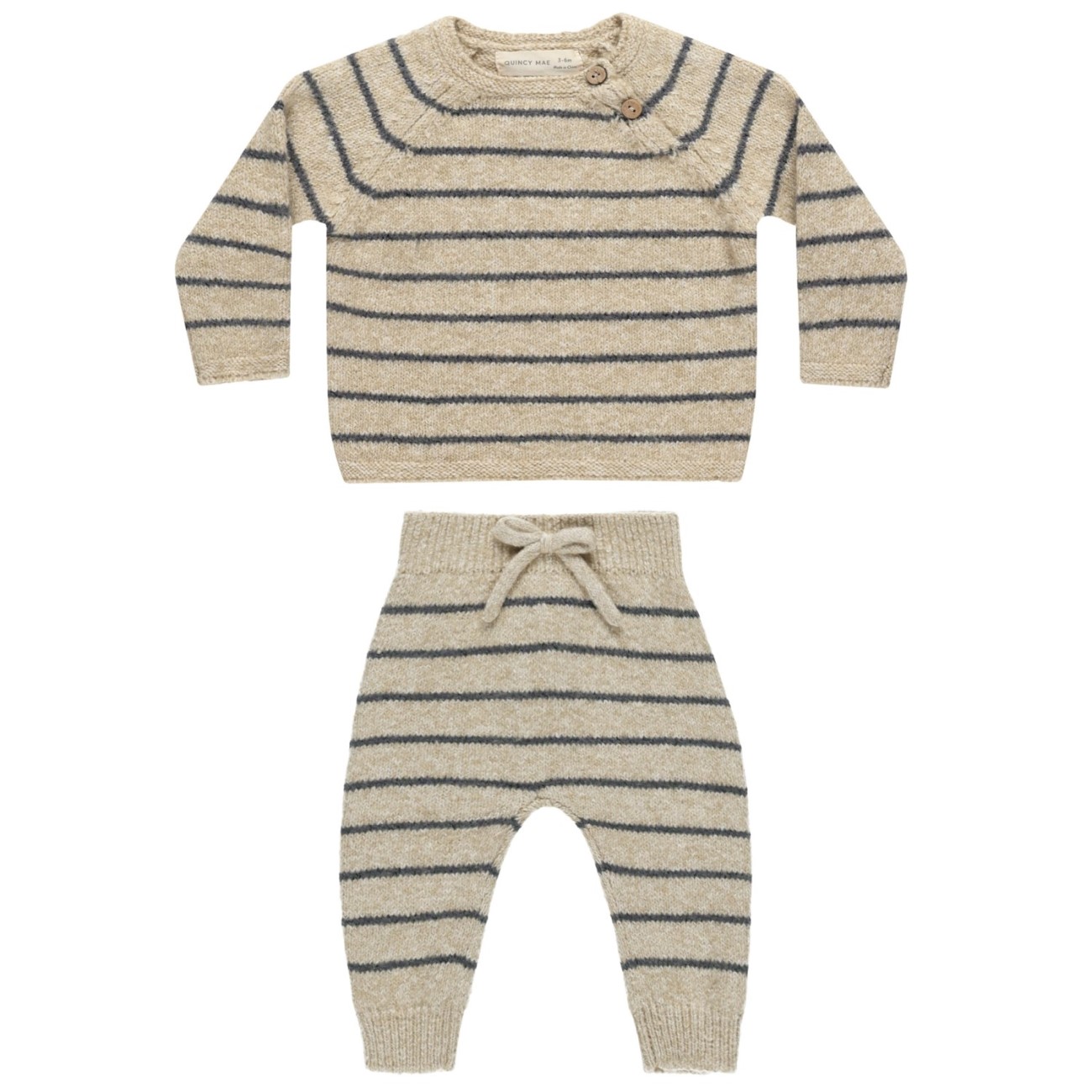 Ace Knit Sweater & Knit Pant | Indigo Stripe