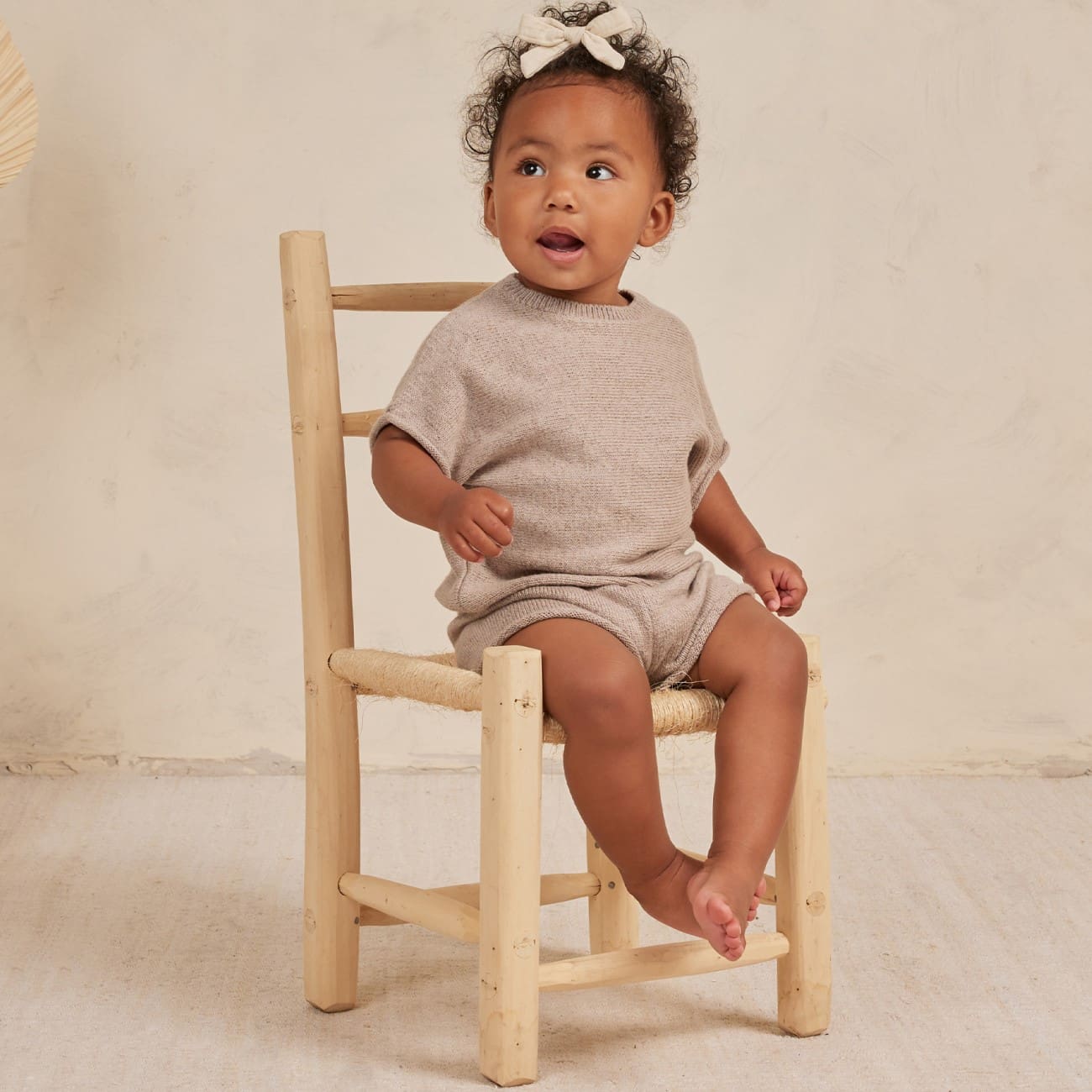 Relaxed Summer Knit Set | Heathered Oat