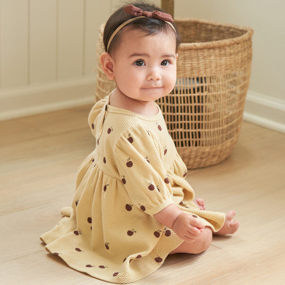 Waffle Babydoll Dress | Apples