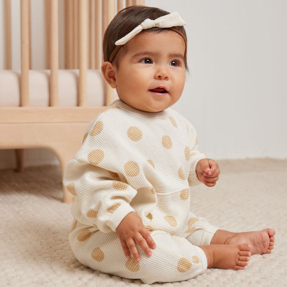 Waffle Sweater + Pant Set | Butter Dots