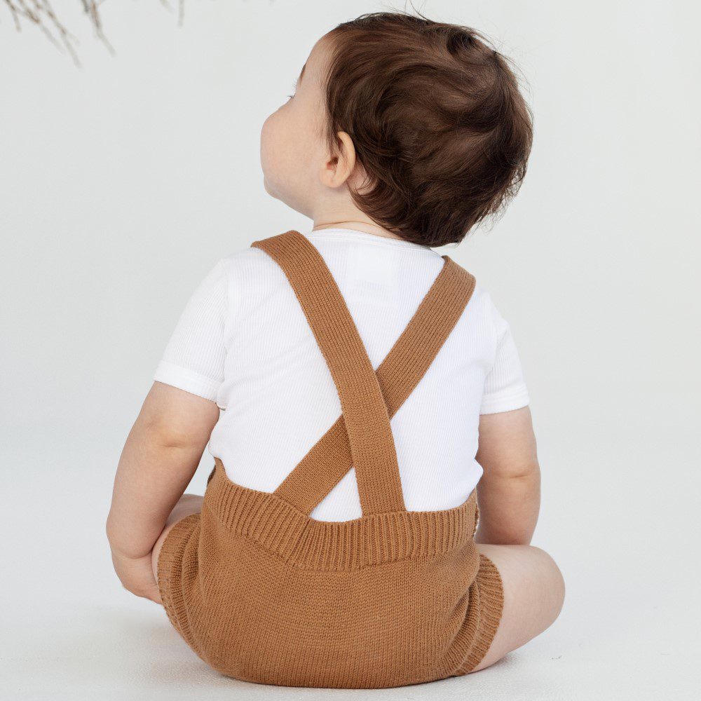 Brown Knit Romper