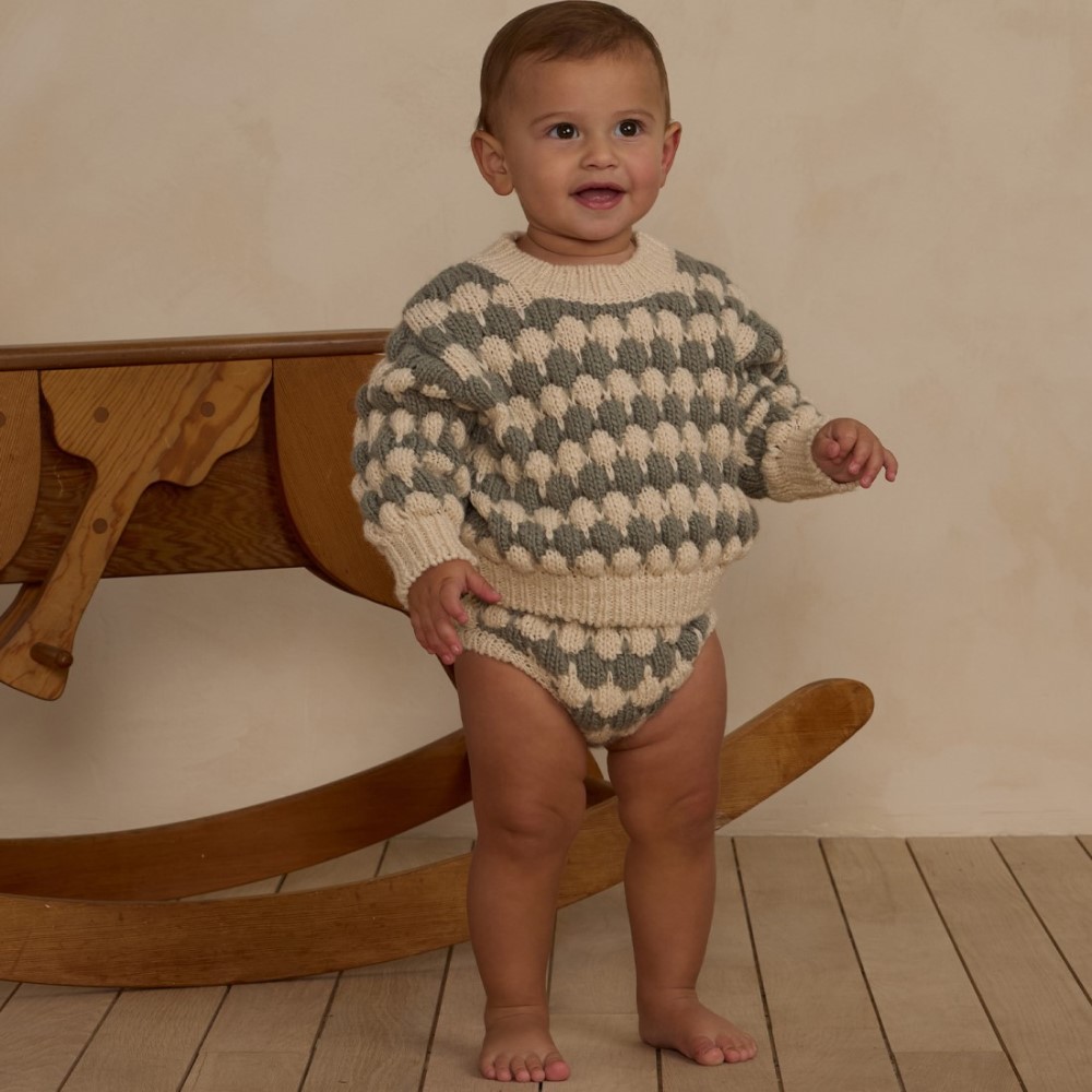 Bubble Knit Sweater & Bloomer | Laurel Stripe