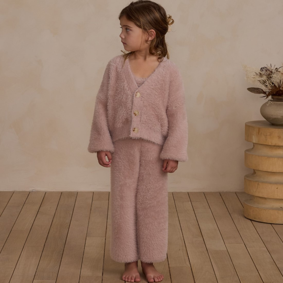 Fuzzy Knit Set | Blush