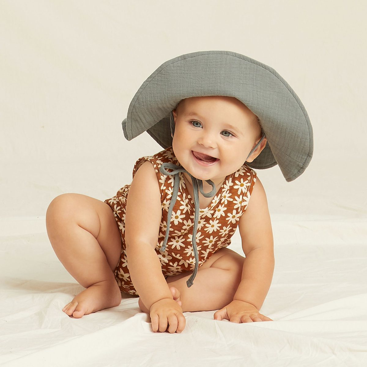 Floppy Hat | Blue Micro Stripe