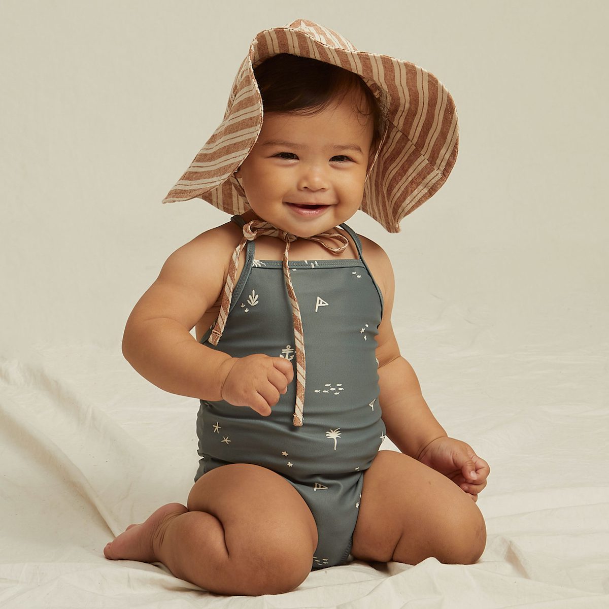 Floppy Hat | Stone Stripe