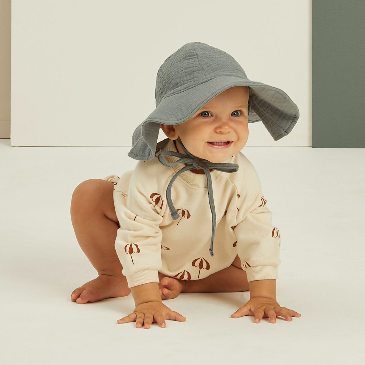 Floppy Hat | Blue Micro Stripe