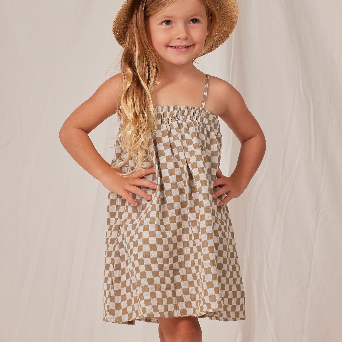 Sahara Mini Dress | Olive Check