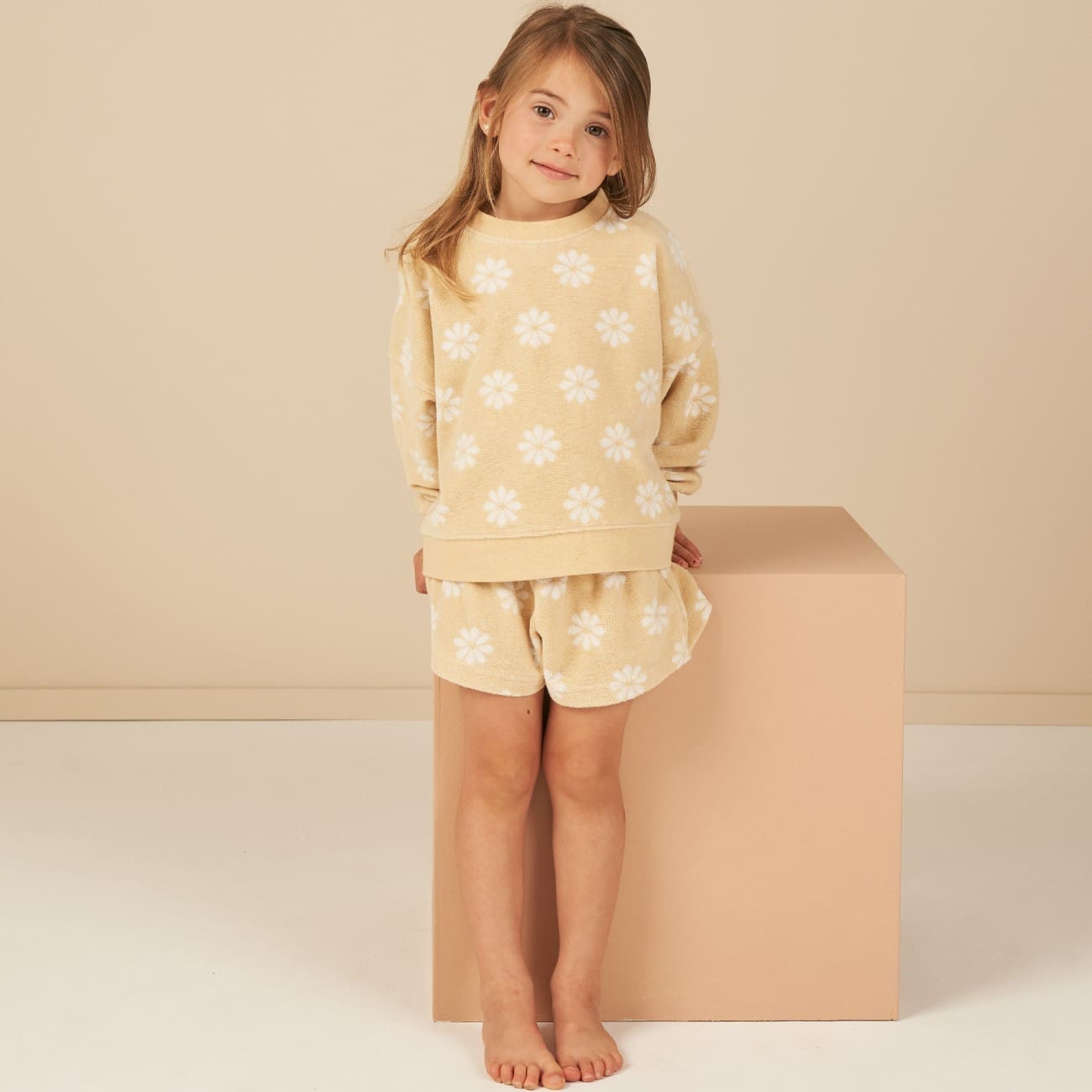 Boxy Pullover & Track Short | Daisy