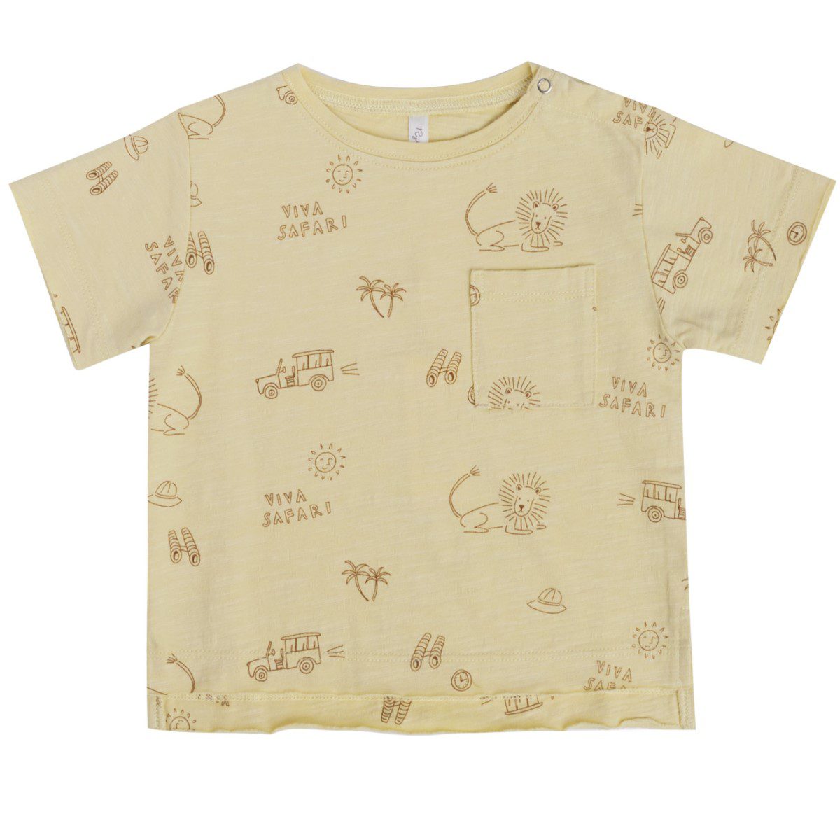 Raw Edge T-Shirt & Front Pouch Short | Viva Safari/Camel