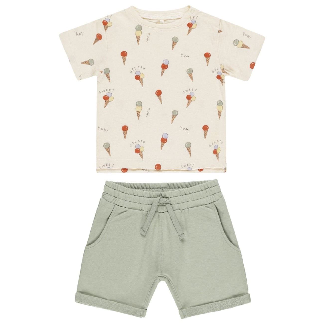 Gelato Raw Edge Tee & Sage Gelato Short