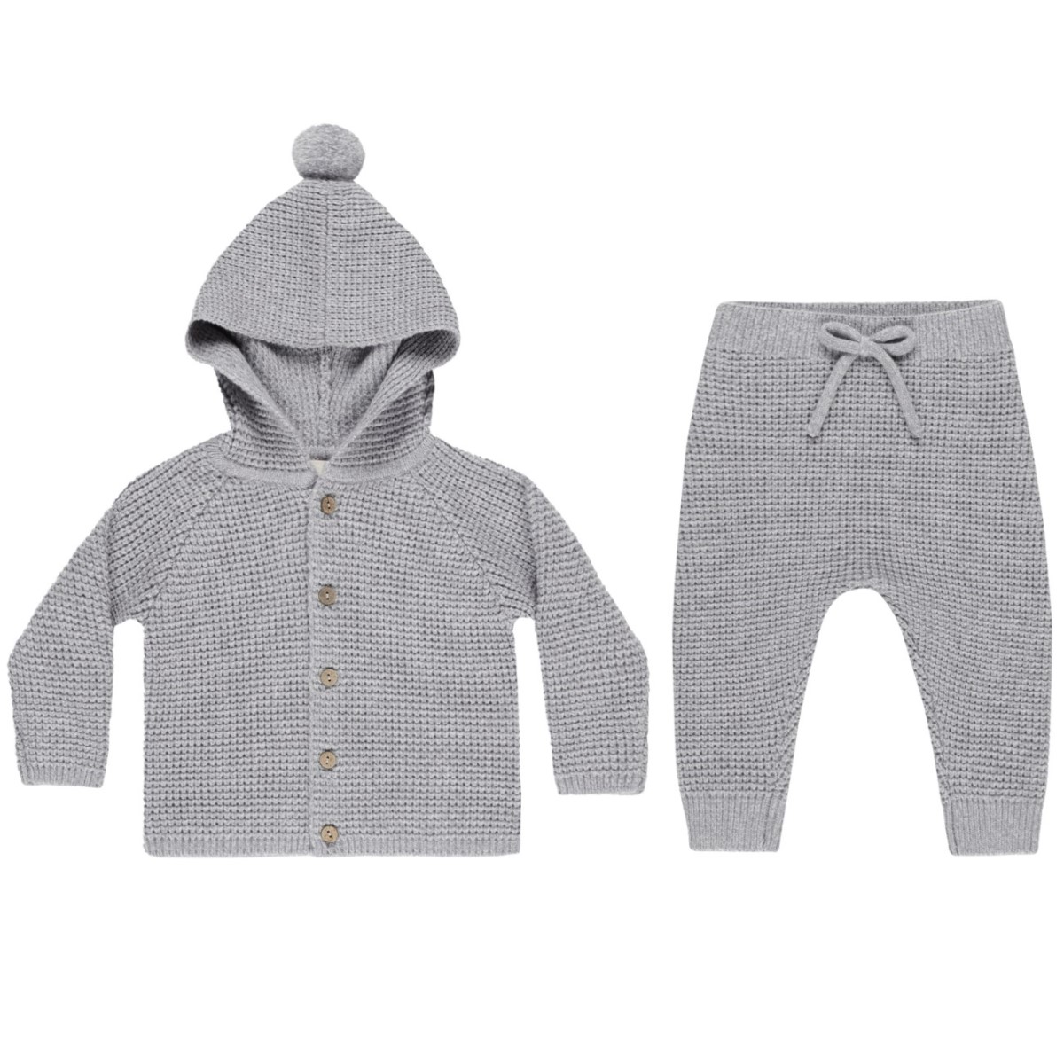 Tassel Cardigan & Gable Pant | Dusty Blue