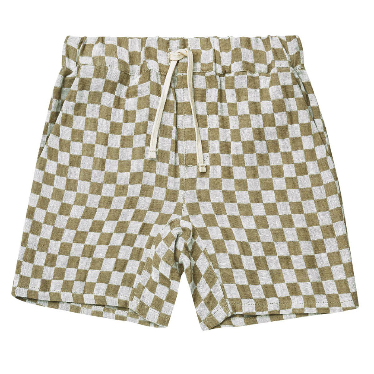Short Sleeve Shirt & Bermuda Short | Olive Check