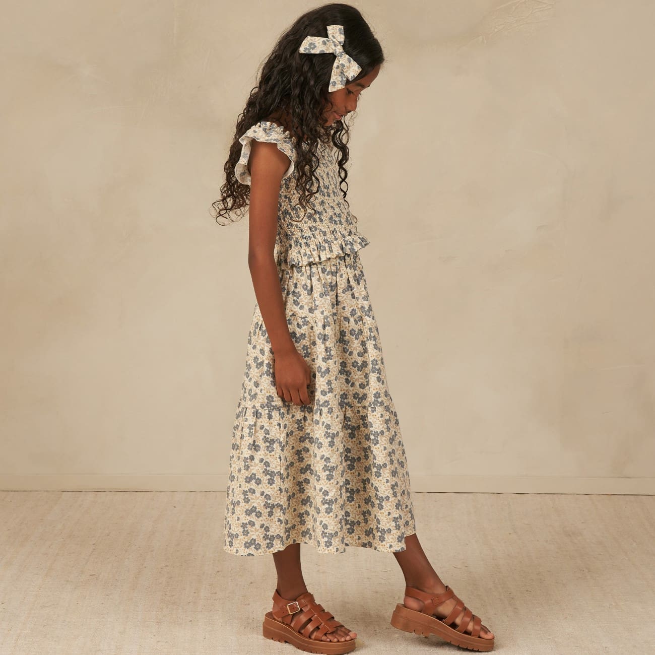 Girl Bow | Blue Ditsy