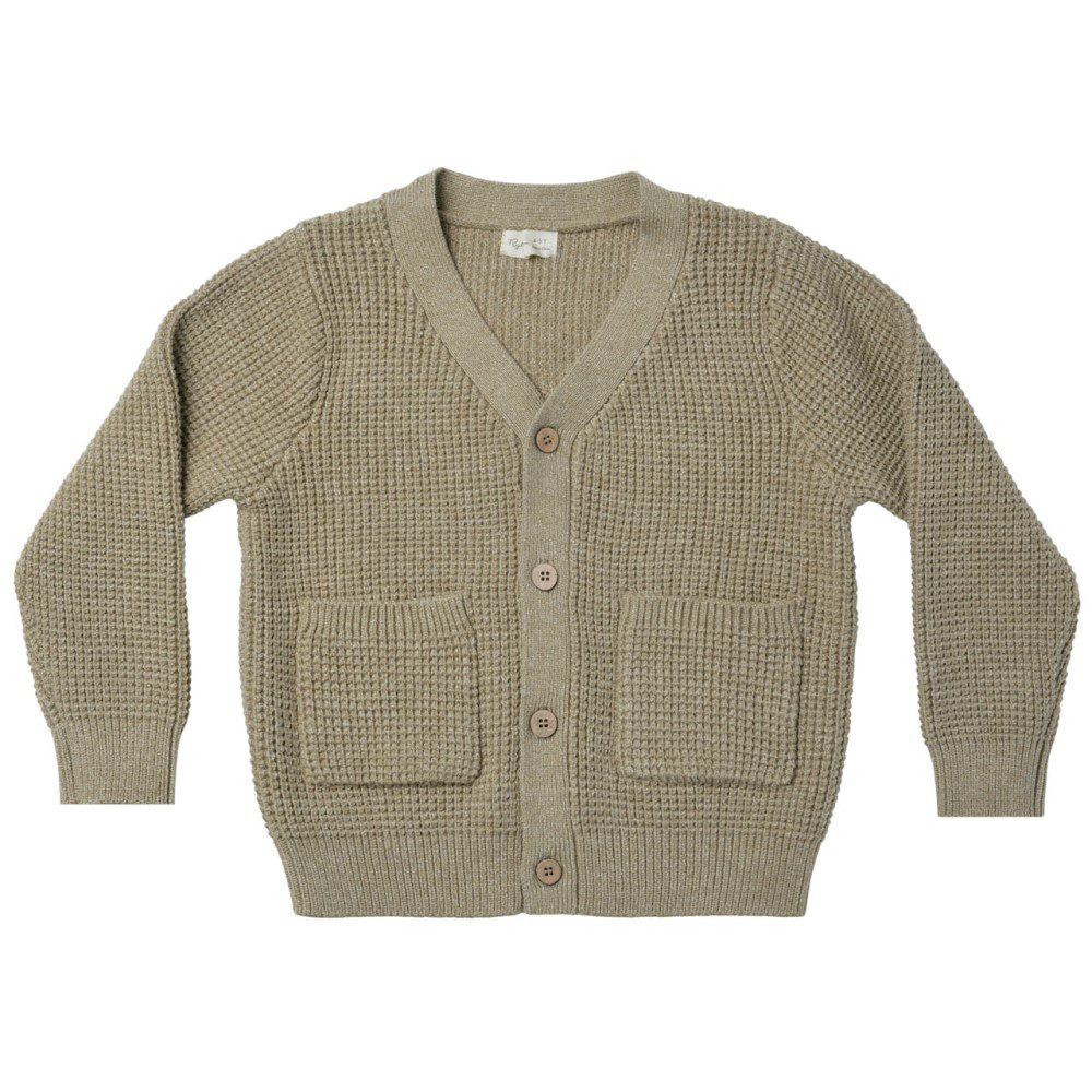 Boys Cardigan | Heathered Fern