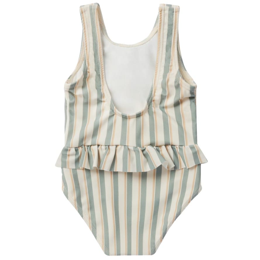Squirted One Piece | Aqua Stripe