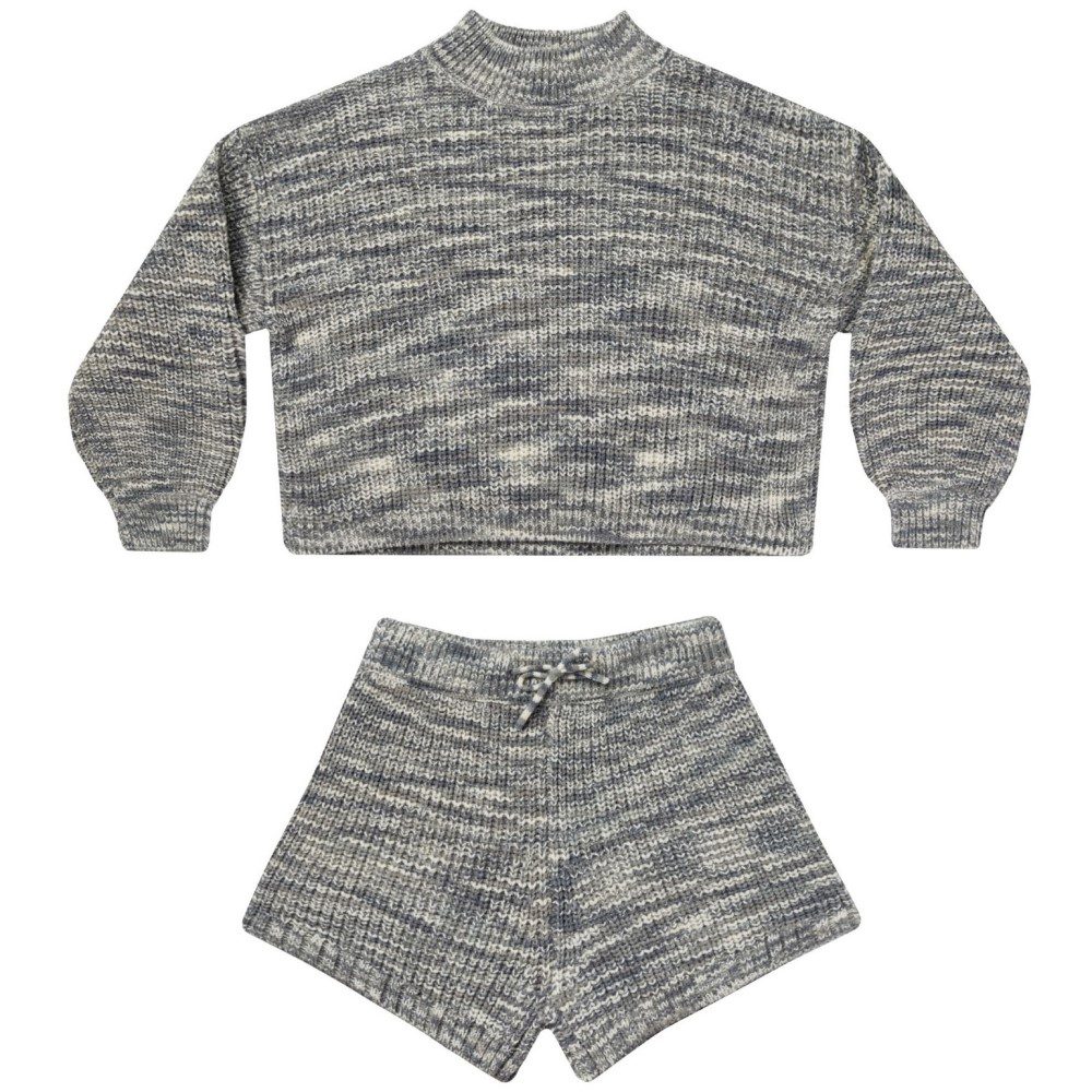 Knit Sweater & Knit Shorts | Heathered Slate