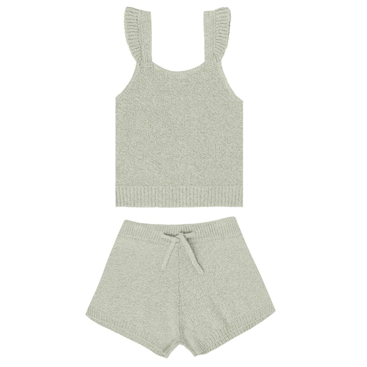 Knit Tank & Shorts | Heathered Laurel