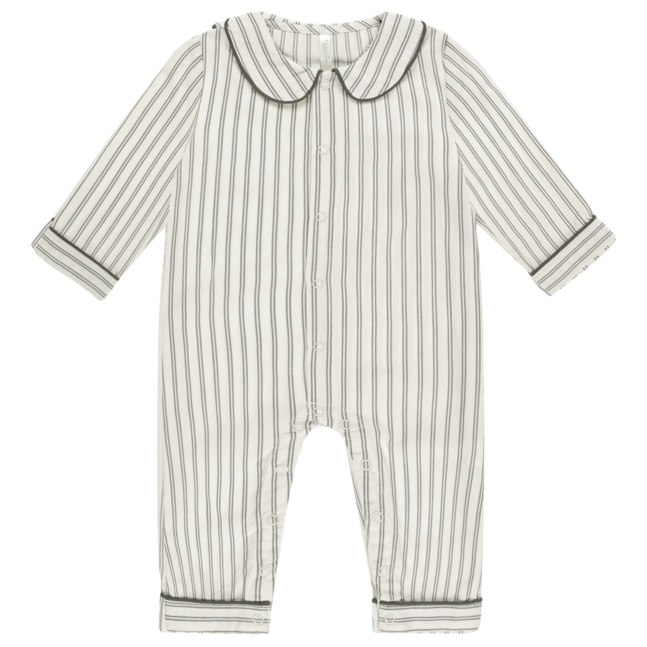 Baby Pajama Romper | Forest Pinstripe