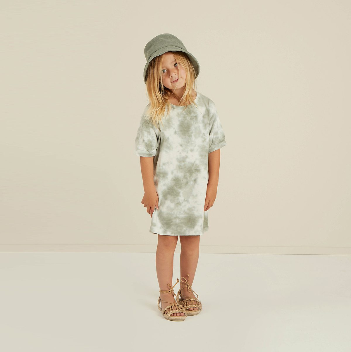 Jersey Shirt Dress | Aqua Tie Dye