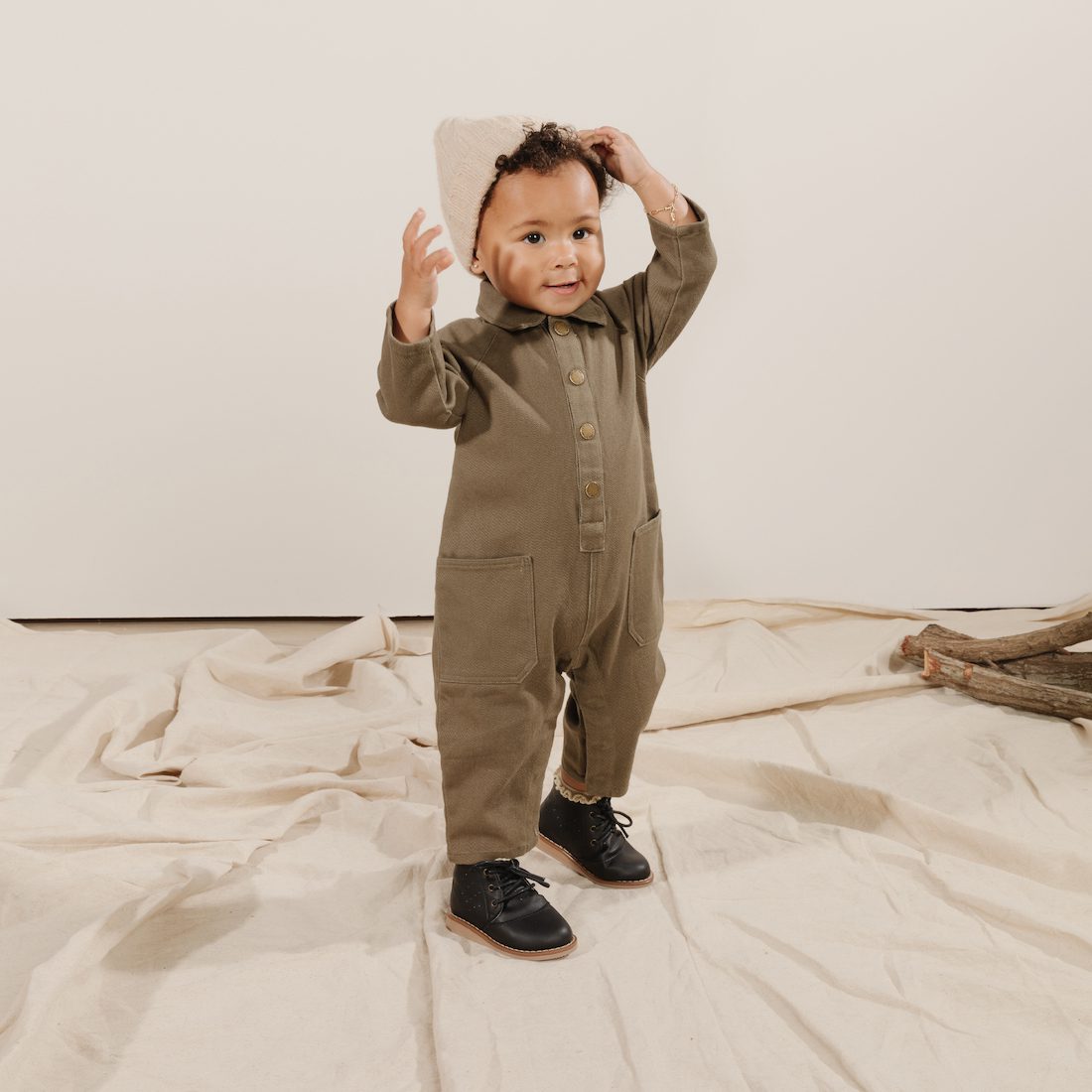 Snap Jumpsuit | Olive