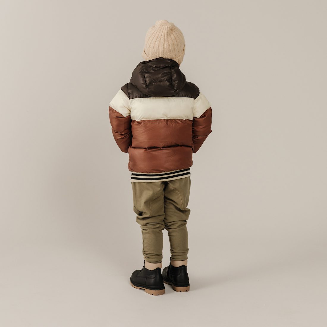 Color Block Puffer Jacket