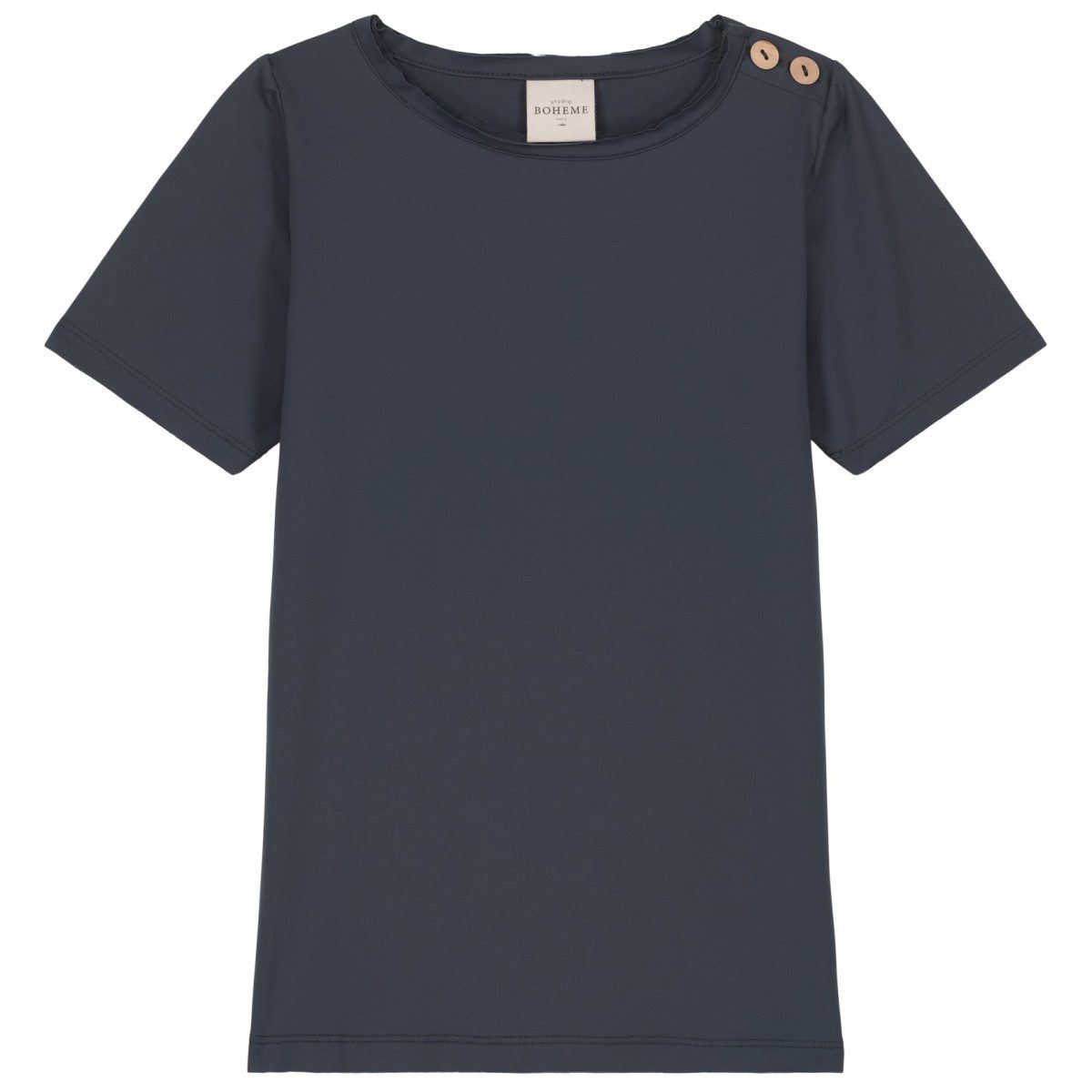 Anti UV T-Shirt & Swimming Shorts | Grey Blue Puffer Fish