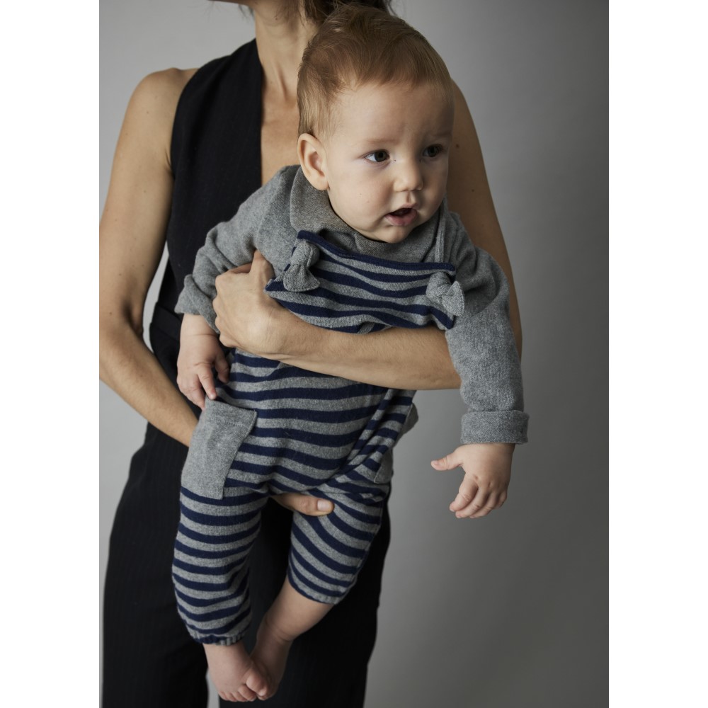 Ter Bodysuit & Ronie Overalls | Grey/Navy