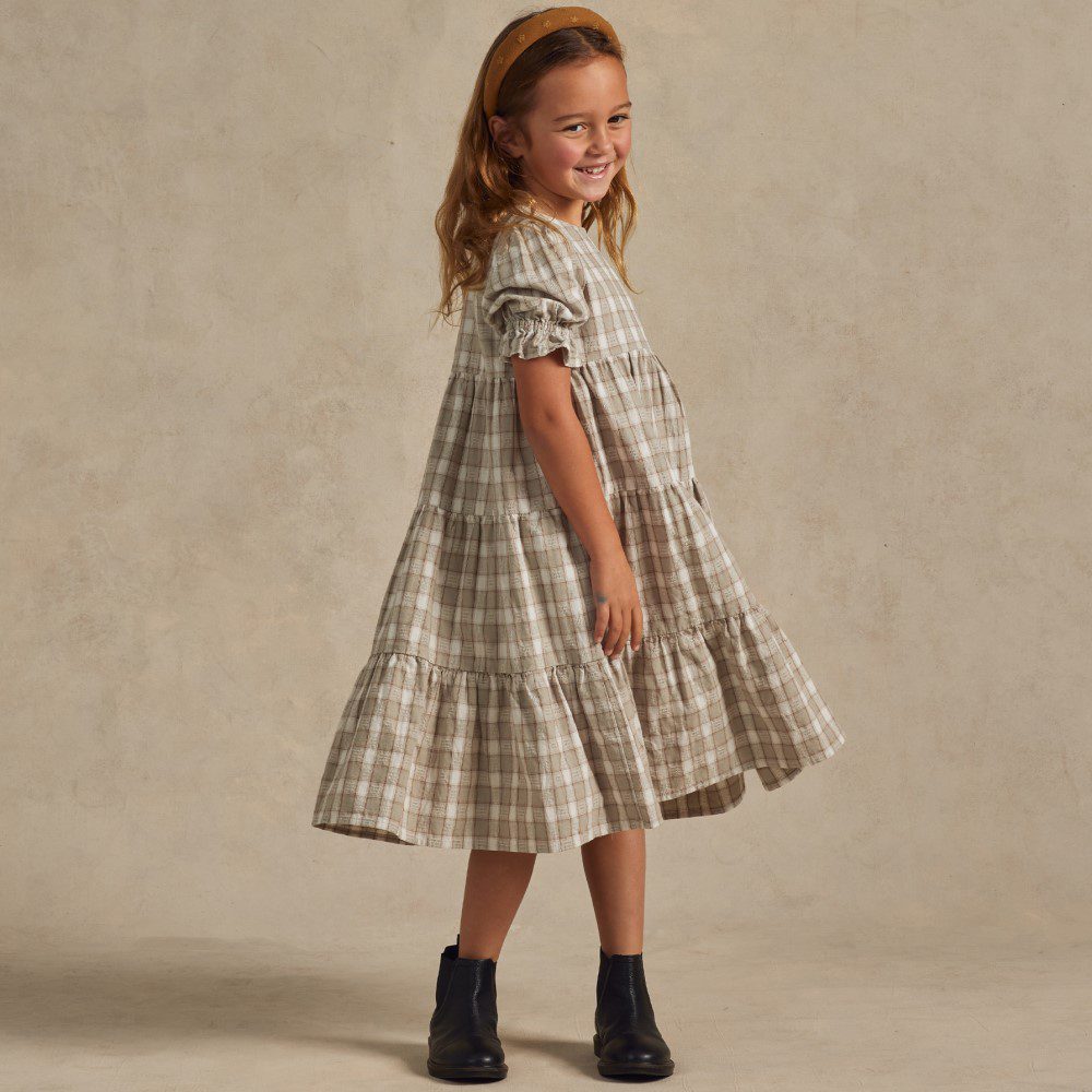 Frannie Dress | Pewter Plaid