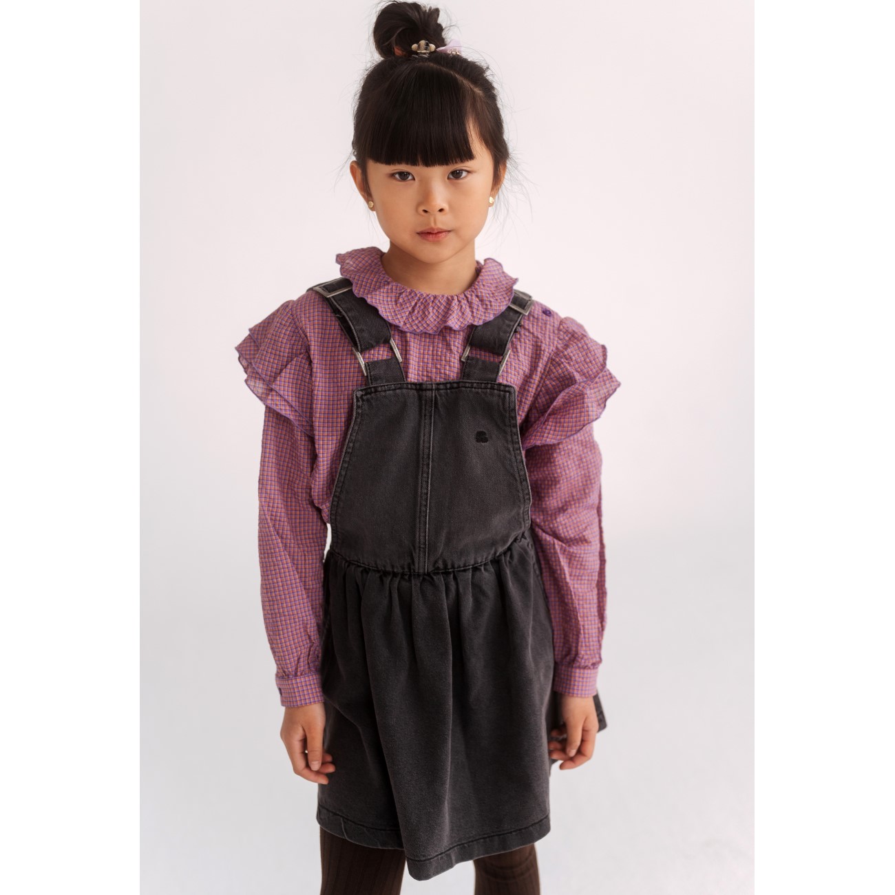 Ava Blouse | Multi Mauve Check