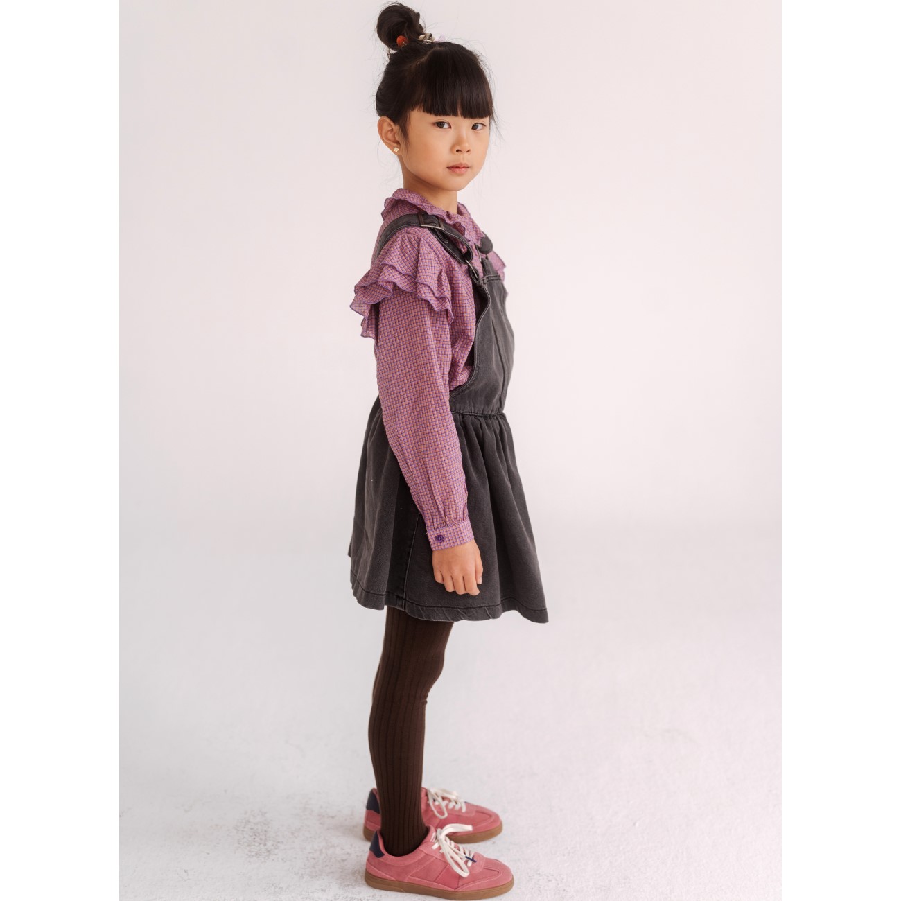 Ava Blouse | Multi Mauve Check