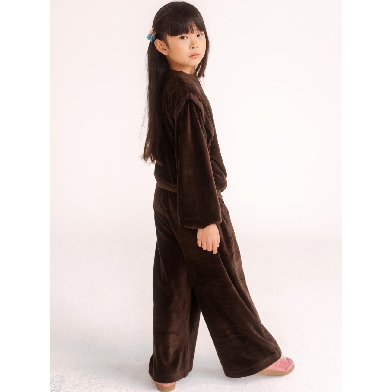 Pretty Sweatshirt & Straight Pants | Coffee Brown