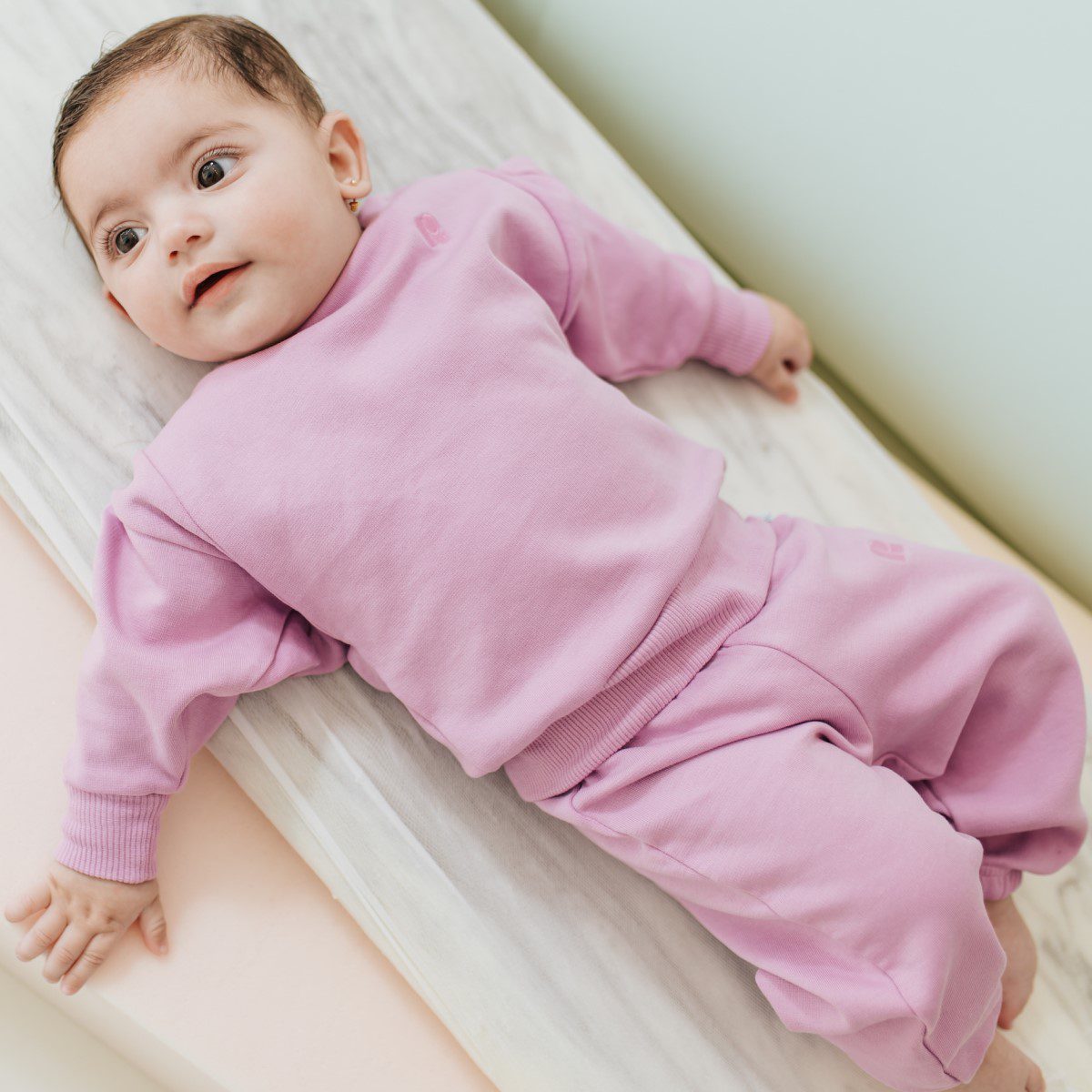 Soft Violet Crewneck Sweater & Sweatpants | Set