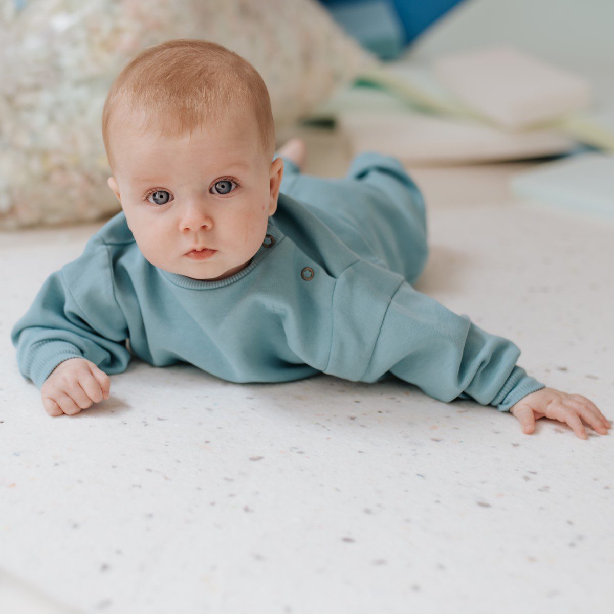 Turquoise Crewneck Sweater & Sweatpants | Set