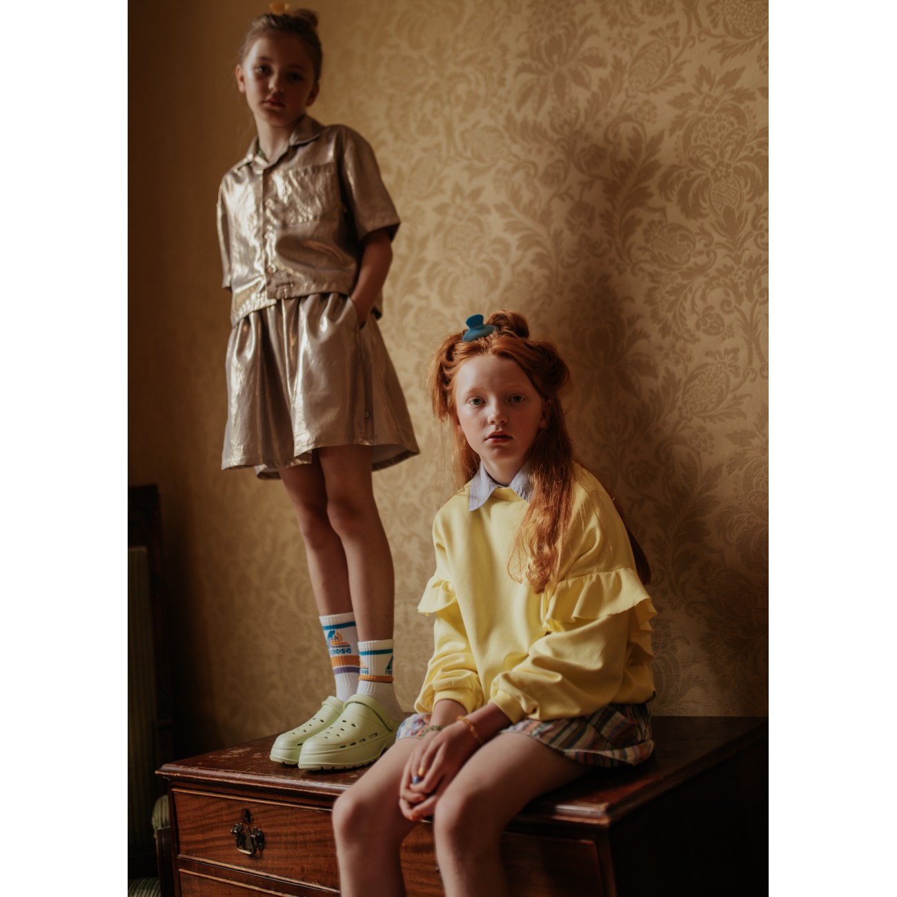 Cropped Shirt | Shimmers Of Gold