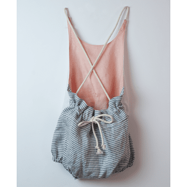 Reversible White Bather Romper