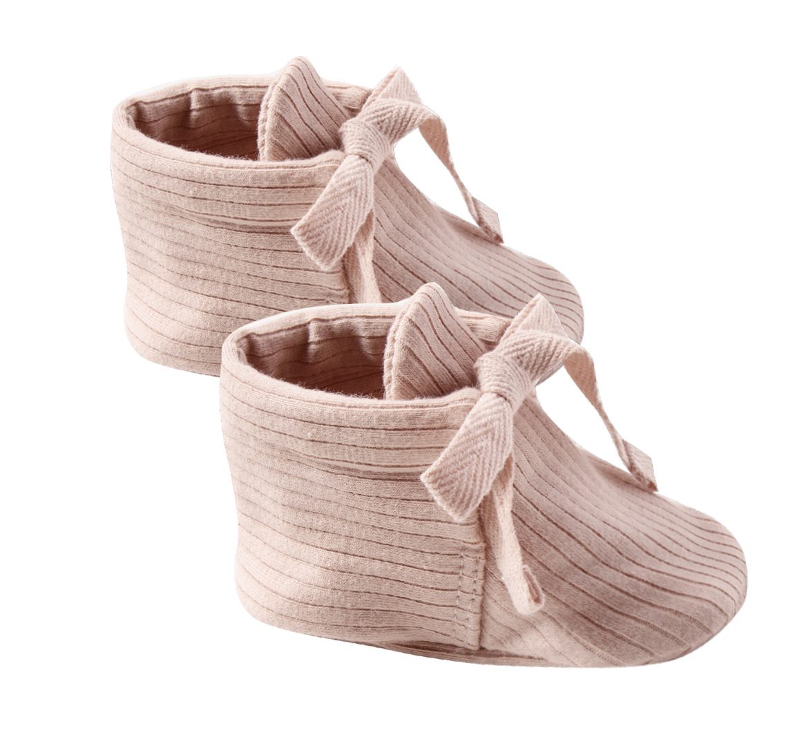 Ribbed Baby Booties | Petal