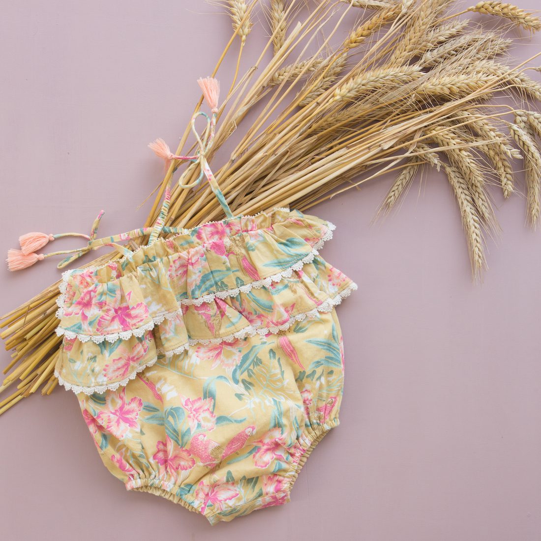 Rompers Kumal Soft Honey Parrots