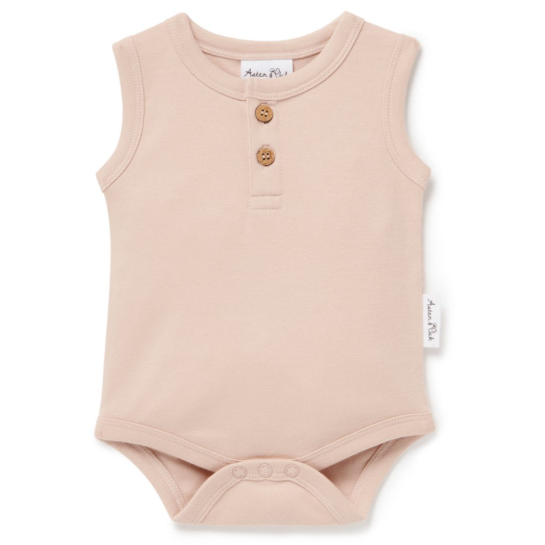 Rose Dust Singlet Onesie & Button Shorts