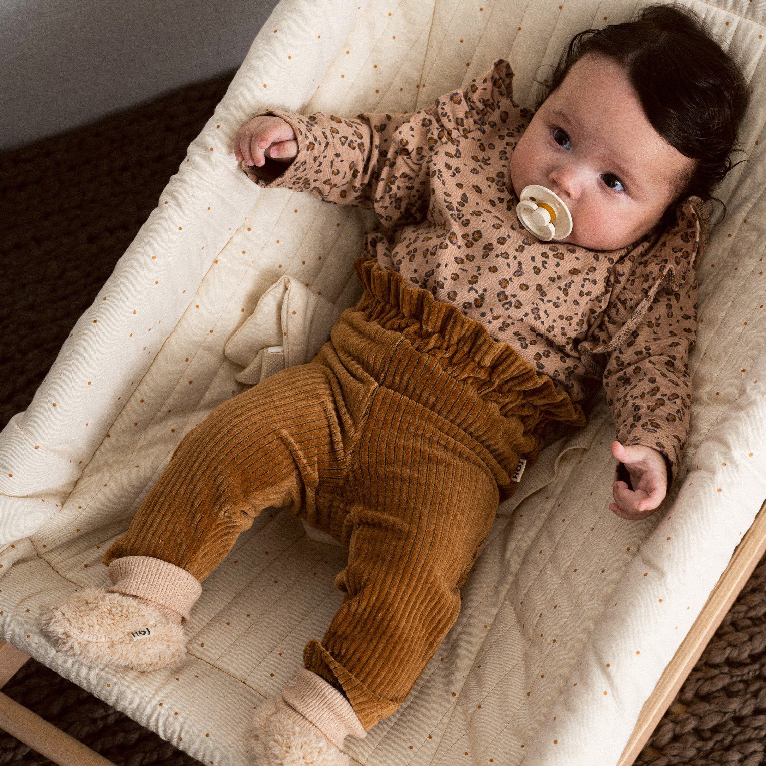 Paperbag Pants | Almond Rib Velvet