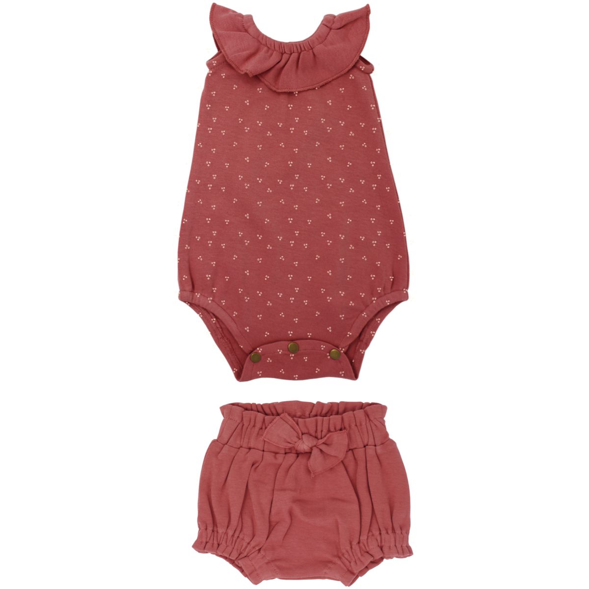 Ruffle Bodysuit & Bloomer | Sienna Dots