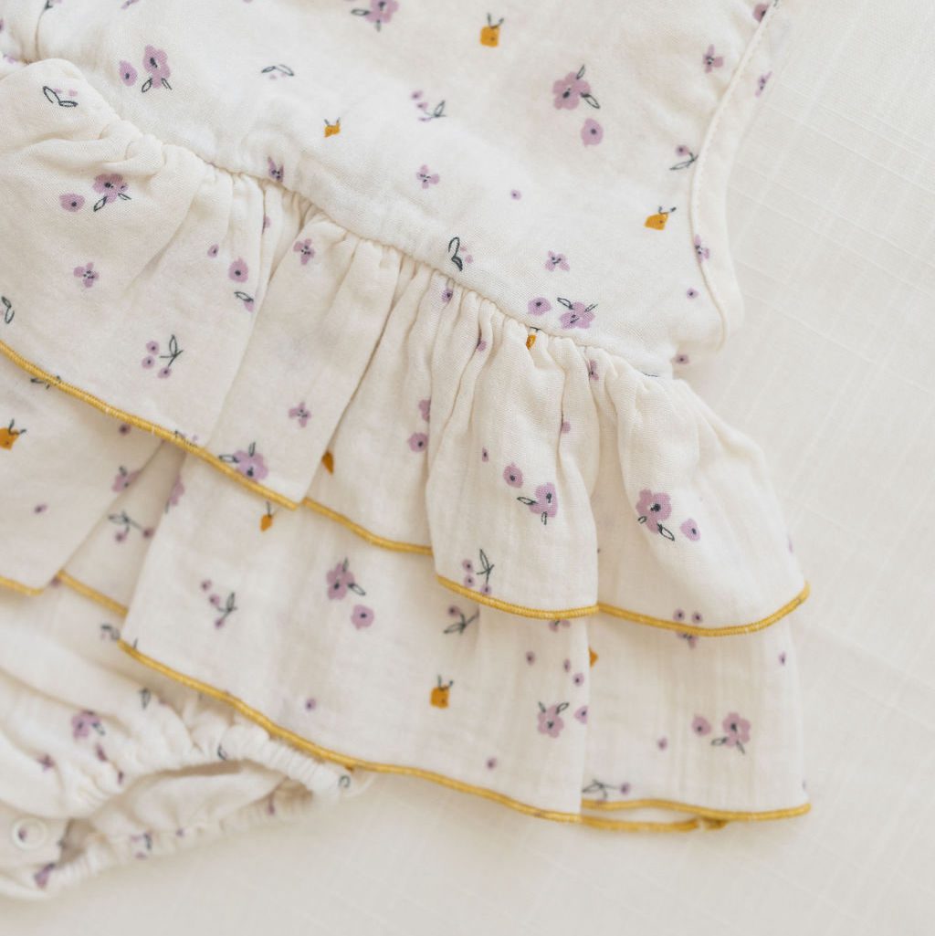 Ruffle Onesie | Lilac Fields