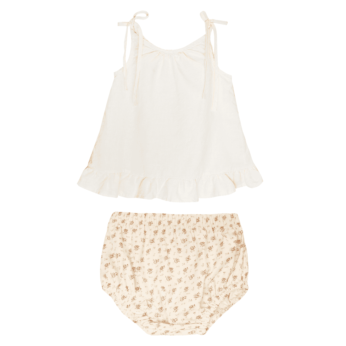 Ruffle Woven Top & Woven Bloomer