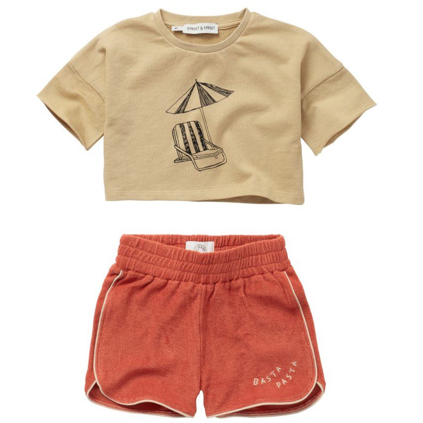 Cropped T-Shirt & Sport Shorts | Set