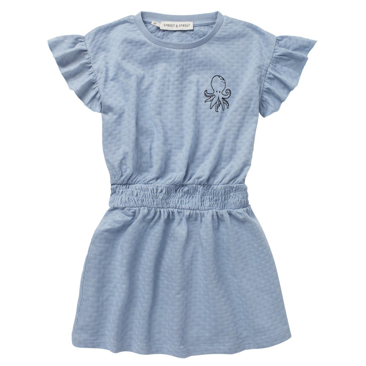 Ruffle Sleeve Octopus Dress | Tobacco